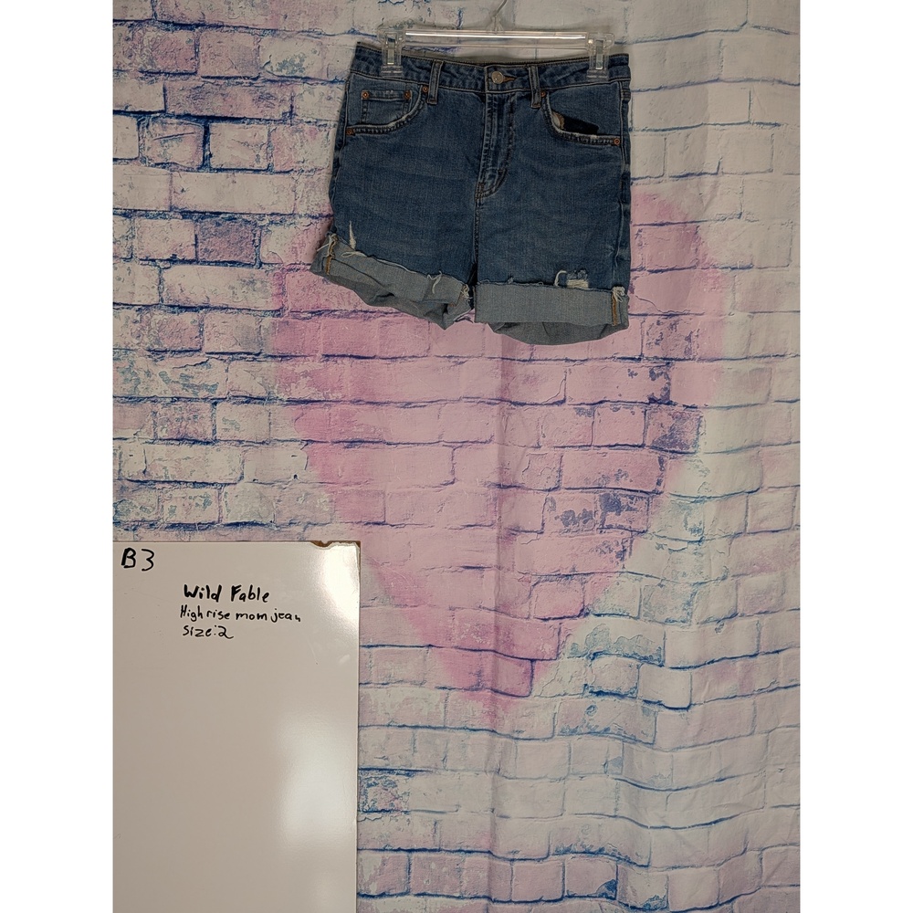 Womens high rise mom cutoff jean shorts
